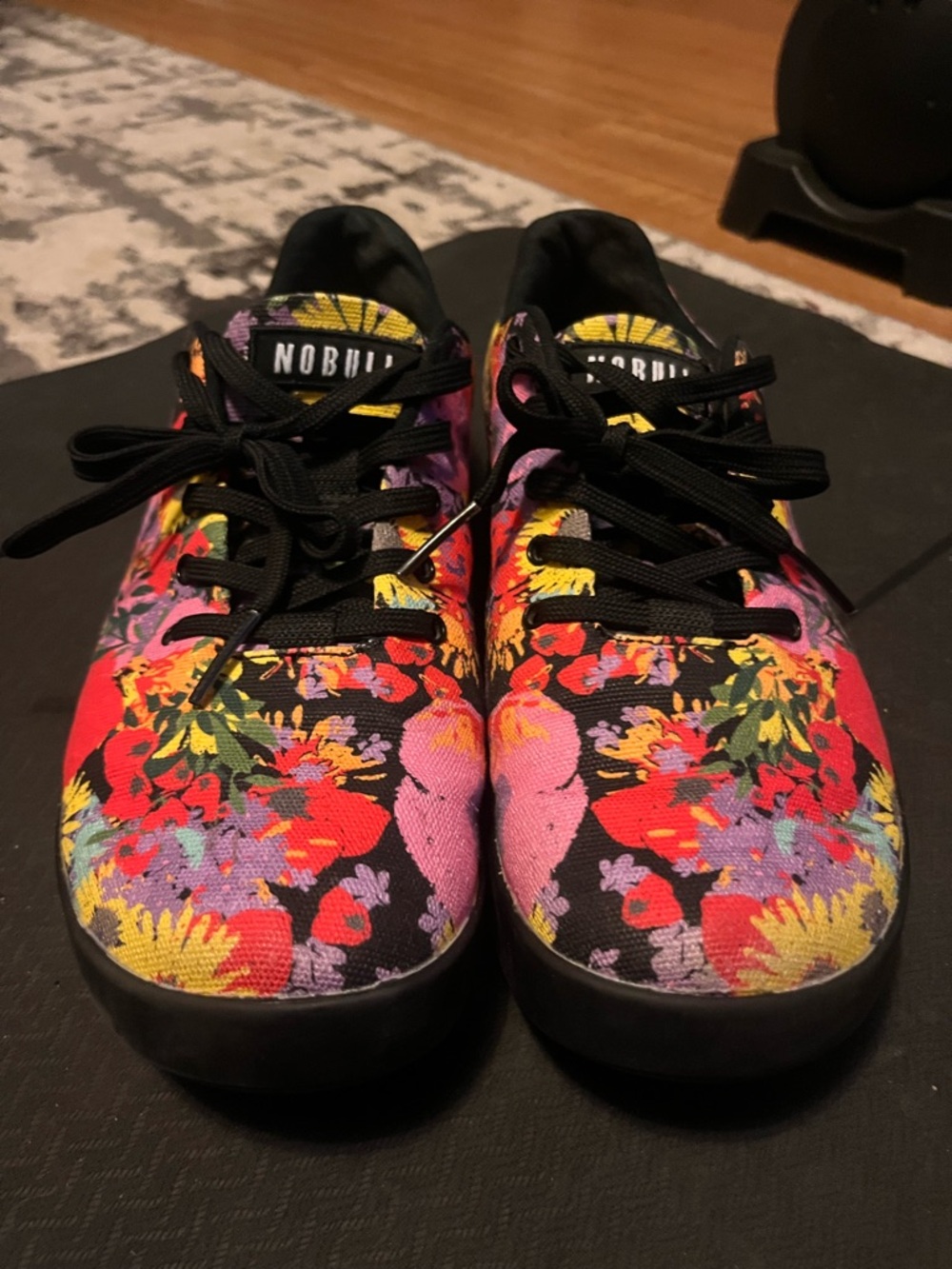 NOBULL Black Floral Training Shoes with Bright Accents